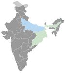 Inde • |0750/1174| • dynastie Pala: carte